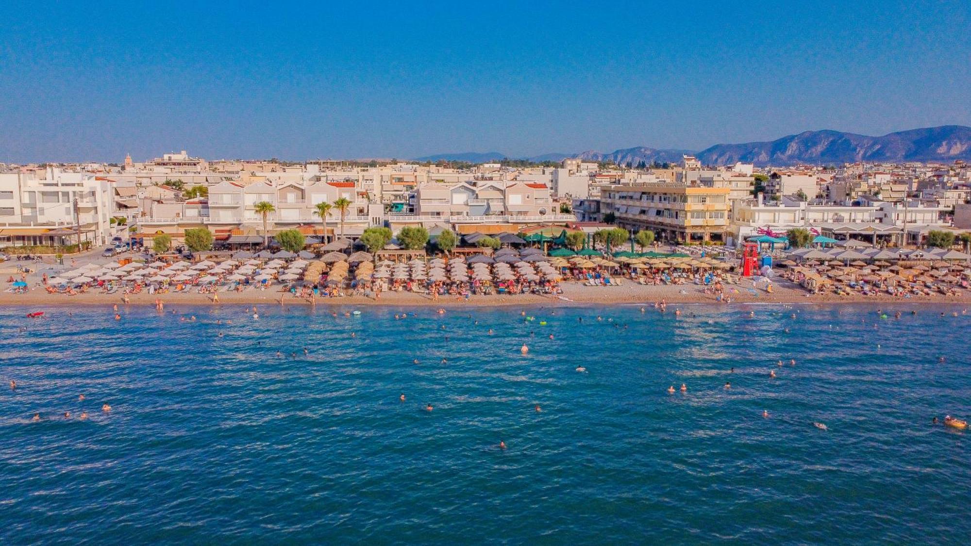 Corinth Beach Blue Villa מראה חיצוני תמונה