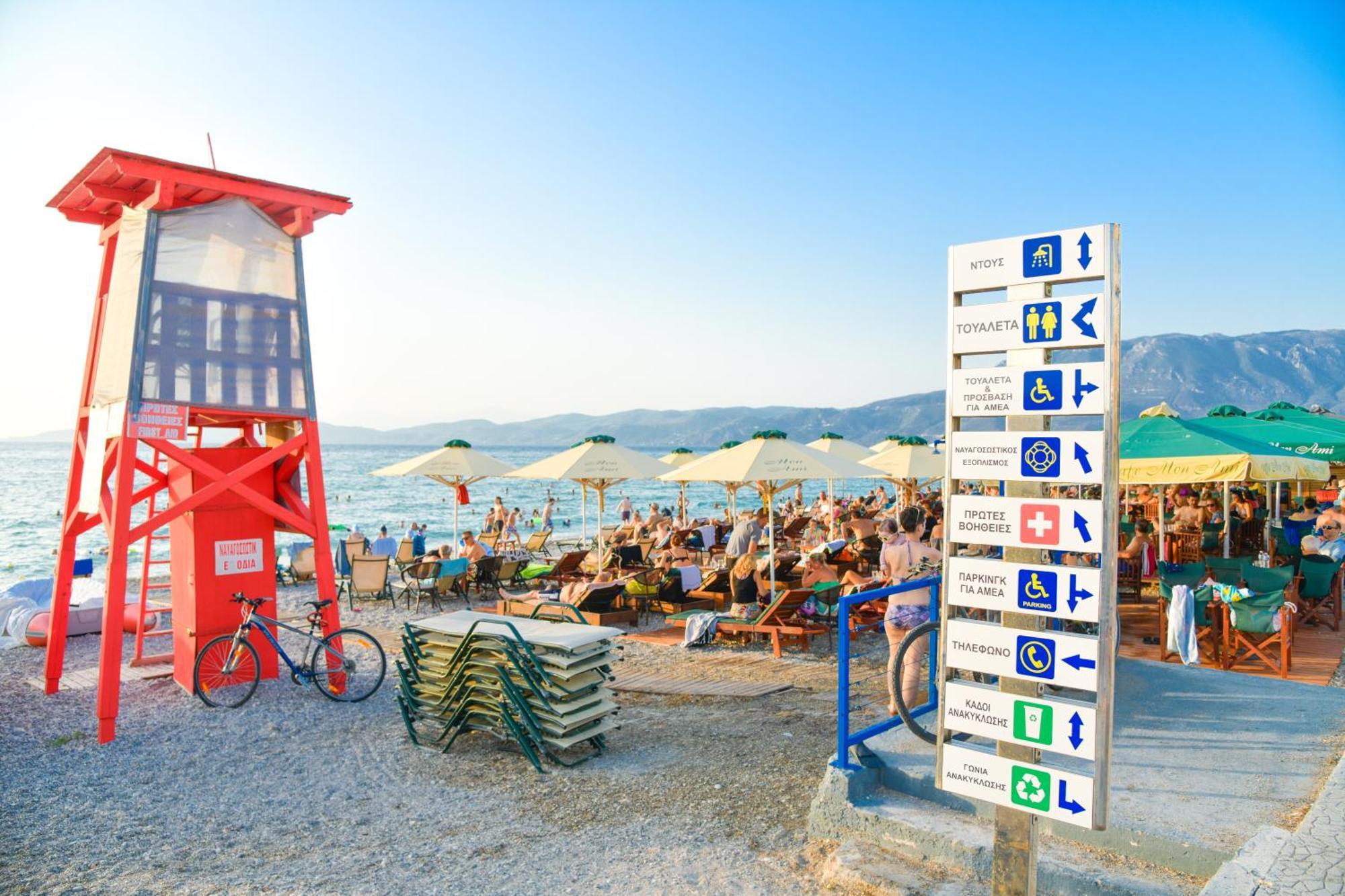 Corinth Beach Blue Villa מראה חיצוני תמונה