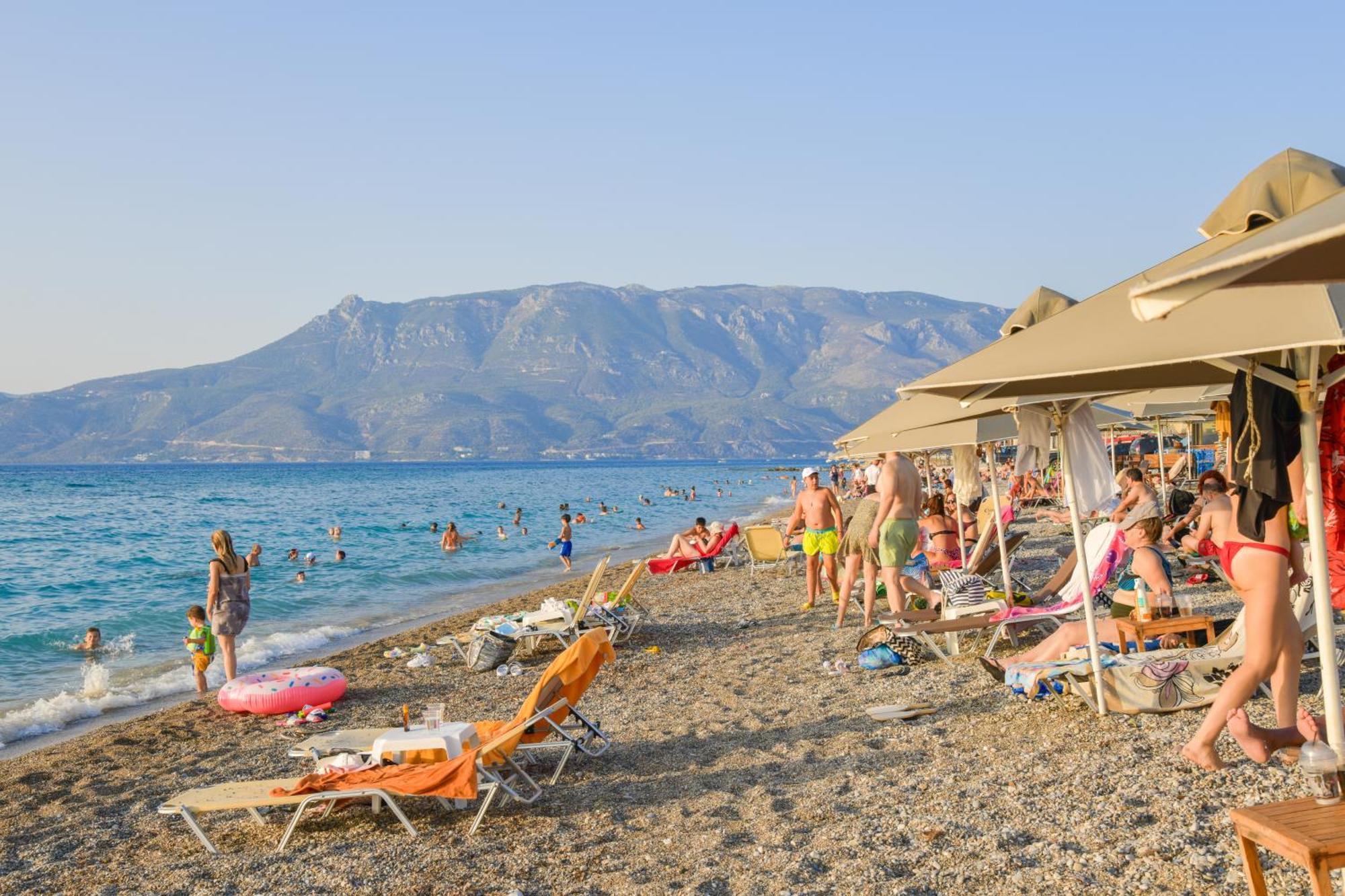 Corinth Beach Blue Villa מראה חיצוני תמונה